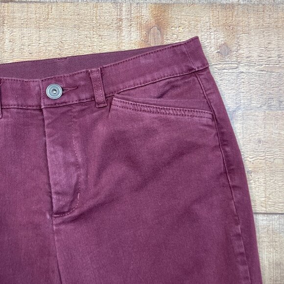 Christopher & Banks Signature SLIMMING Cranberry Pants size 8 - Picture 2 of 4